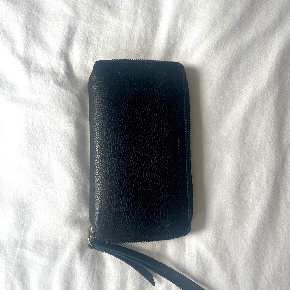 AllSaints Fetch Leather Phone Wristlet